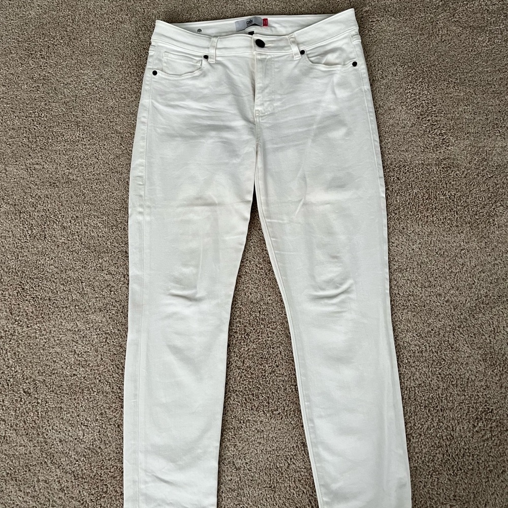 CAbi White High Skinny Jeans Style #5491-EUC